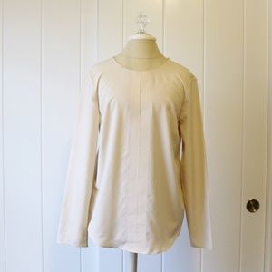 NEW Lauren Ralph Lauren Tan Long Sleeve Blouse S